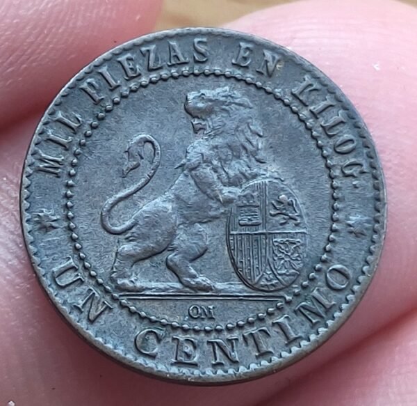 1 Céntimo - 1870 - Gobierno Provisional - España - Imagen 2