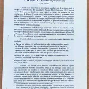Separata Alfonso IX – Biblioteca León España – Numismática
