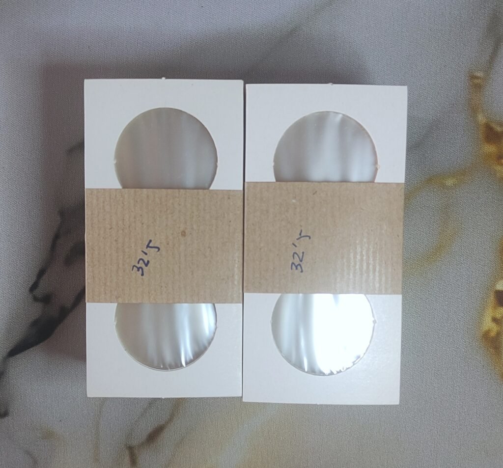 100 Cartones de grapar para monedas de 32,5mm