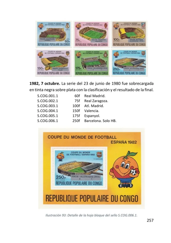 Catálogo Especializado de Monedas y Sellos del Mundial de Fútbol 1982