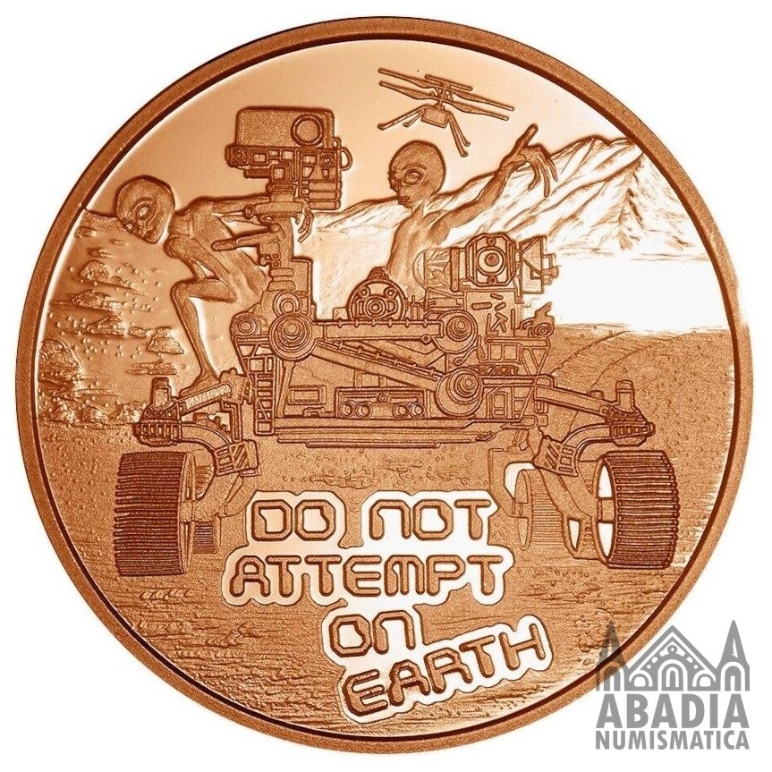Moneda Alienígena “Do Not Attempt on Earth” – 1 Onza AVDP Cobre puro 999 encapsulada