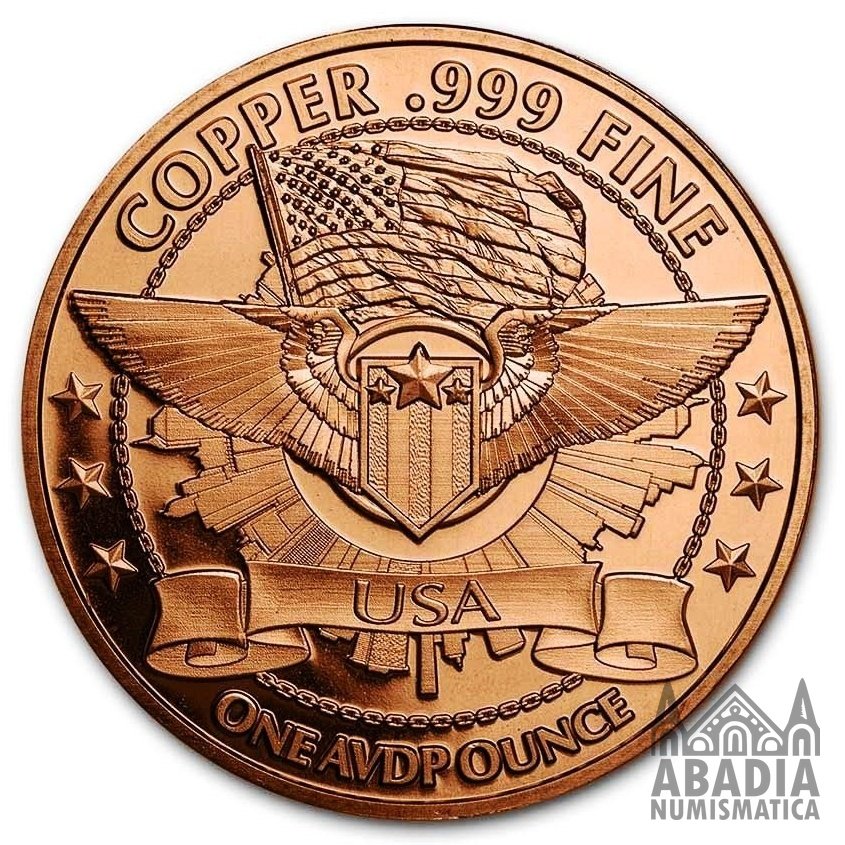 Moneda Alienígena “We’ll Be Back” – 1 Onza AVDP Cobre 999 encapsulada