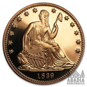 Libertad Sentada – 1 Onza AVDP Cobre 999 encapsulada