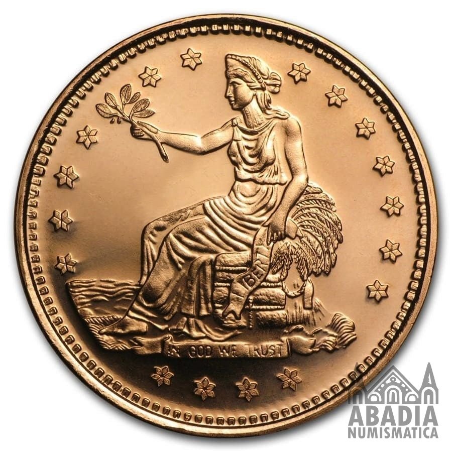 Trade Dollar – 1 Onza AVDP Cobre 999 encapsulada