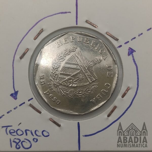 1 Peso 2007 – Cuba – Error Girada