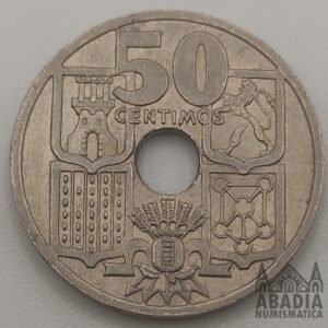 50 Céntimos 1949 – España – Variante Flechas Invertidas