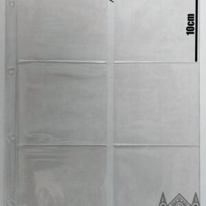 Hojas plásticas de 6 huecos para coleccionismo