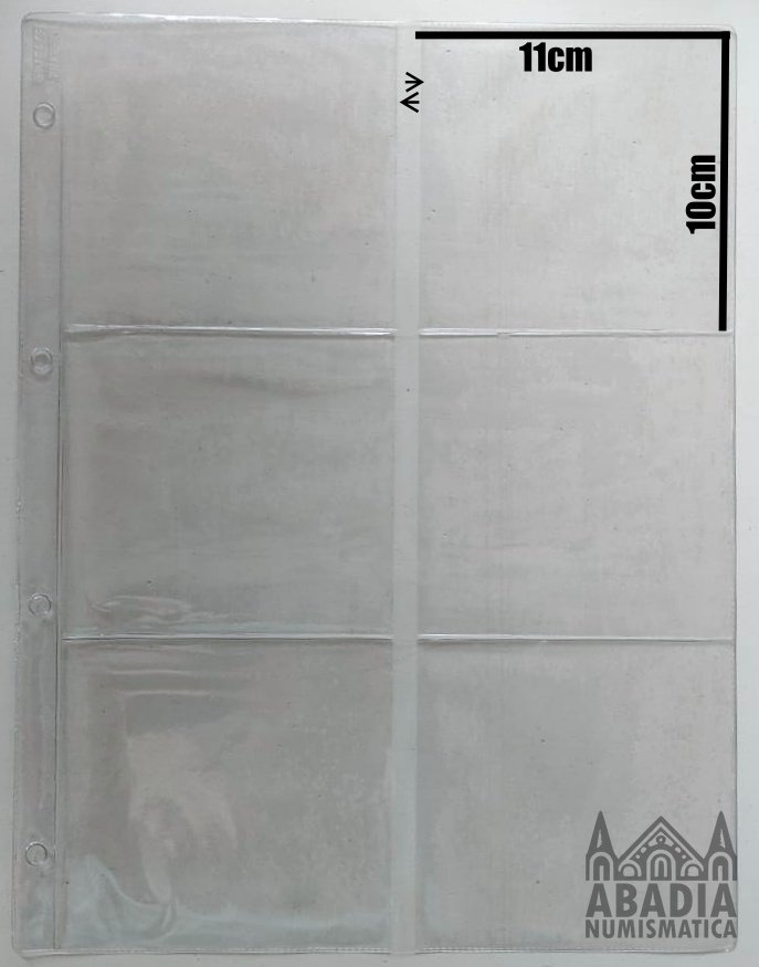 Hojas plásticas de 6 huecos para coleccionismo