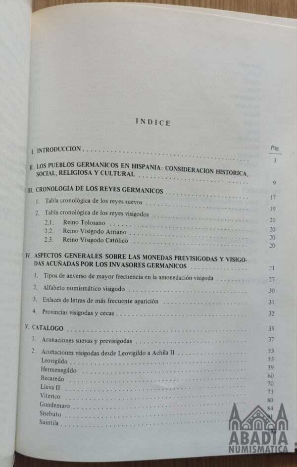 Acuñaciones previsigodas y visigodas en Hispania – Mª José y Rafael Chaves (1984)