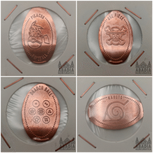 Set de 4 monedas enlongadas de anime – España 2025