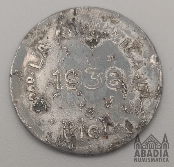 10 Céntimos 1938 – España – Ficha de la Artística de Vigo