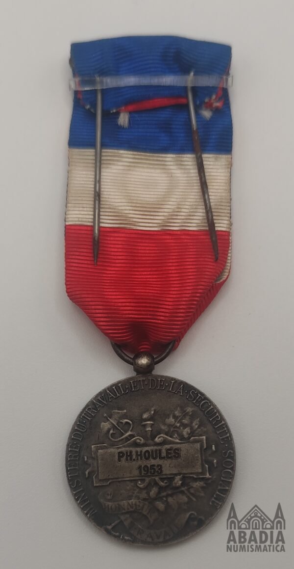 Medalla 1953 – Francia – Plata al honor en el trabajo