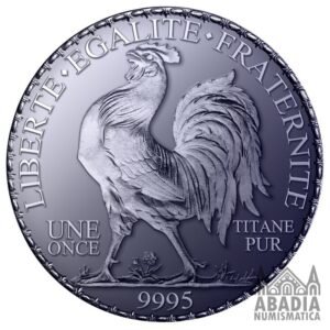 Francia: Marianne Rooster 2026 – 1 Onza Troy Titanio 9995