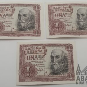 Billete 1 Peseta 1953 – Trío correlativo