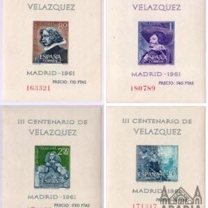 1961 - III Centenario de la Muerte de Velázquez (Edifil 1344/47)