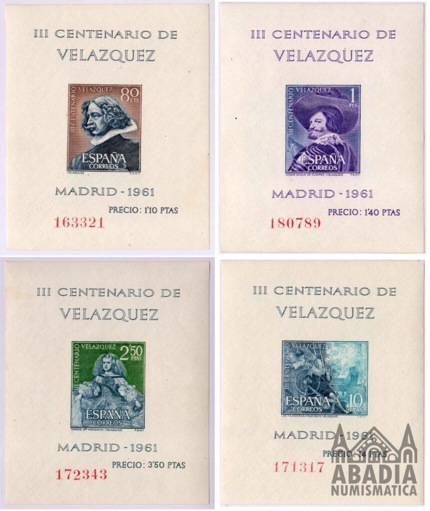1961 - III Centenario de la Muerte de Velázquez (Edifil 1344/47)