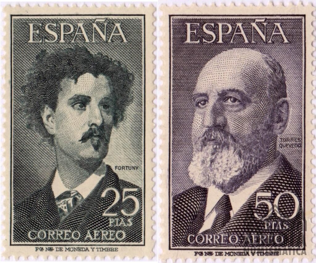 1955-1956 Fortuny y Torres Quevedo (Edifil 1164/65)