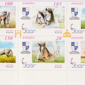 1998 – Caballos Cartujanos – Medio minipliego (Edifil 3608A/13A)
