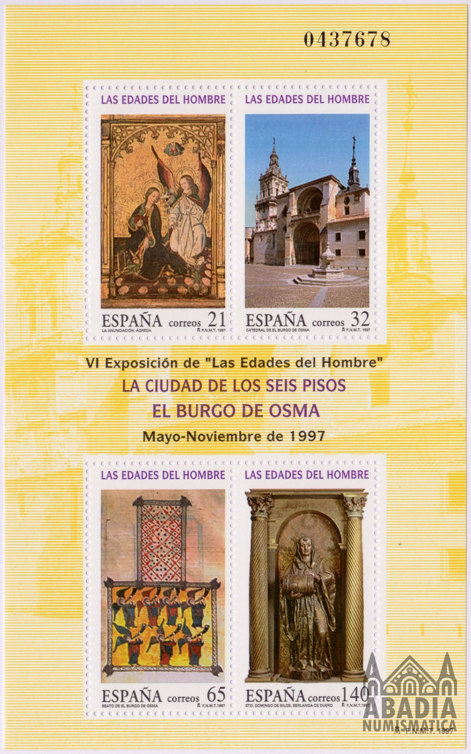 1997 – Las Edades del Hombre – Hoja bloque (Edifil 3494)