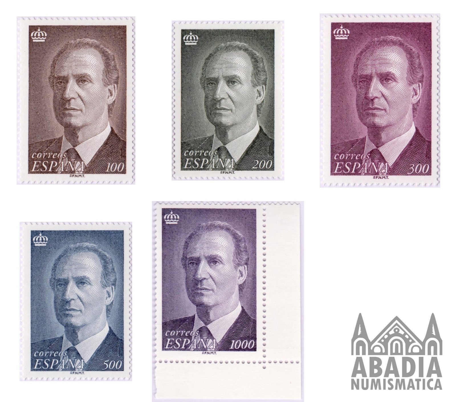 1995-1996 - Don Juan Carlos I - 5 Sellos (Edifil 3403, 3461/64)