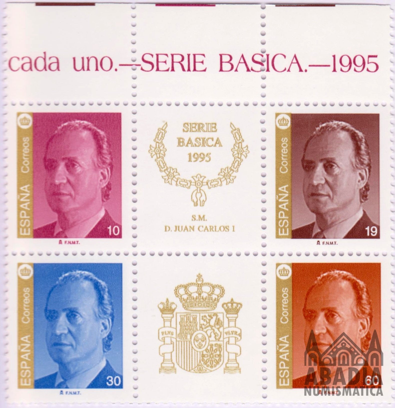1995 – Don Juan Carlos I Serie Básica (Edifil 3378A/81A)