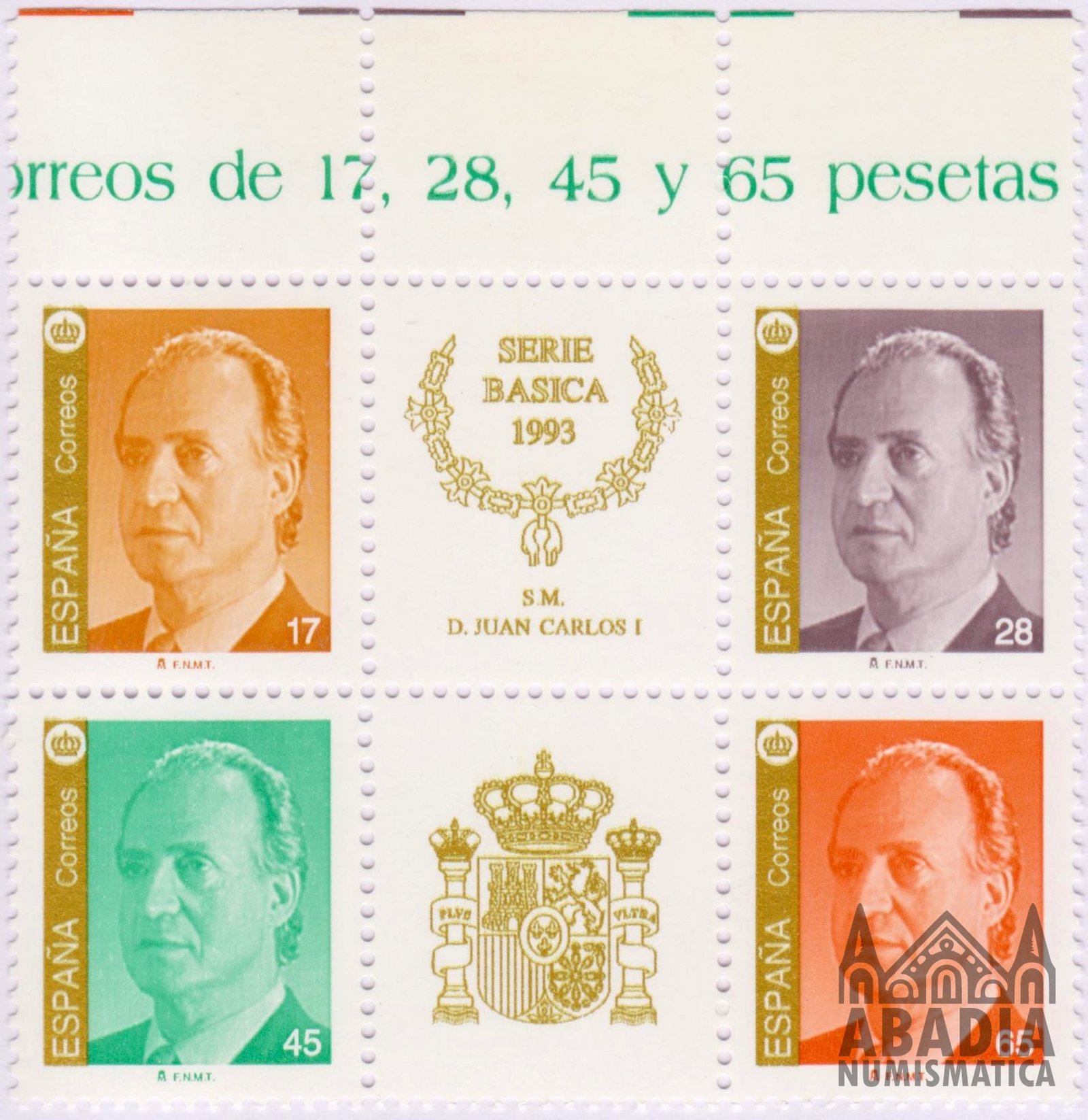1993 – Don Juan Carlos I Serie Básica (Edifil 3259A/62A)