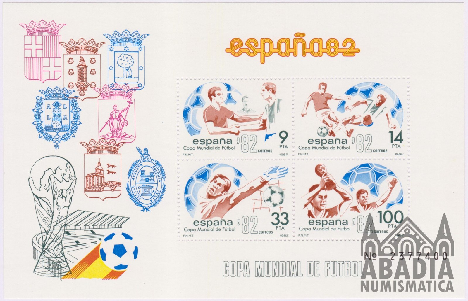 1982 – Copa Mundial de Fútbol ESPAÑA’82 (Edifil 2664A/B)