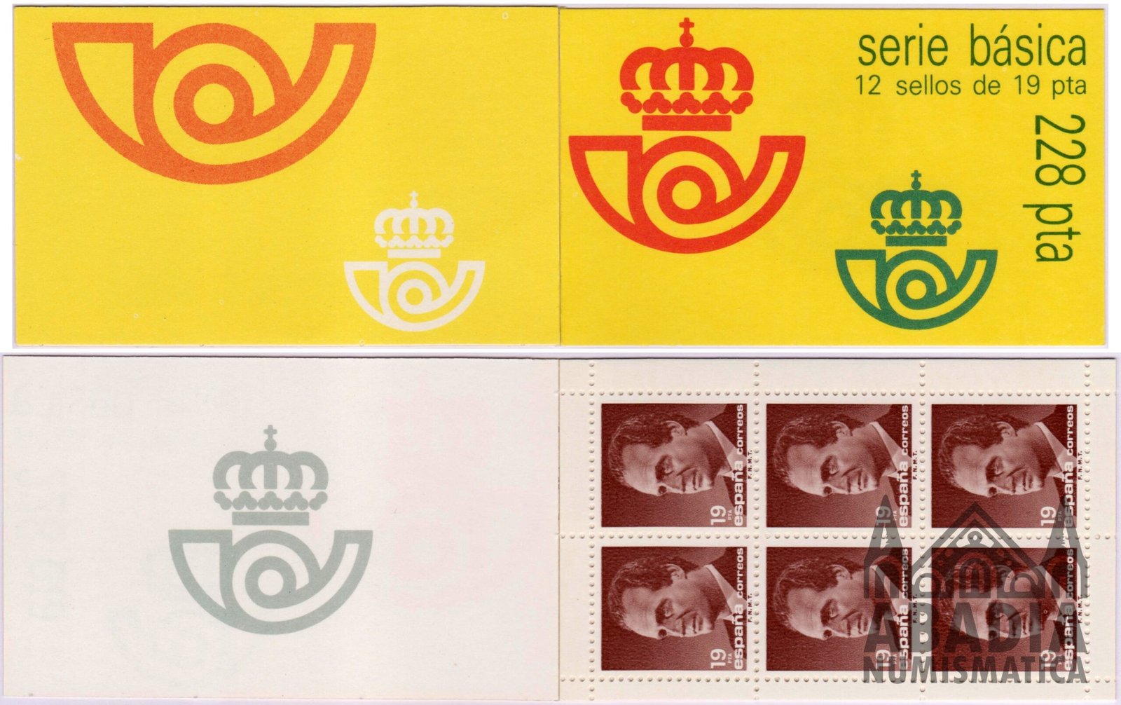 1986 – Serie básica 12 sellos 19 pesetas (Edifil 2834C II)