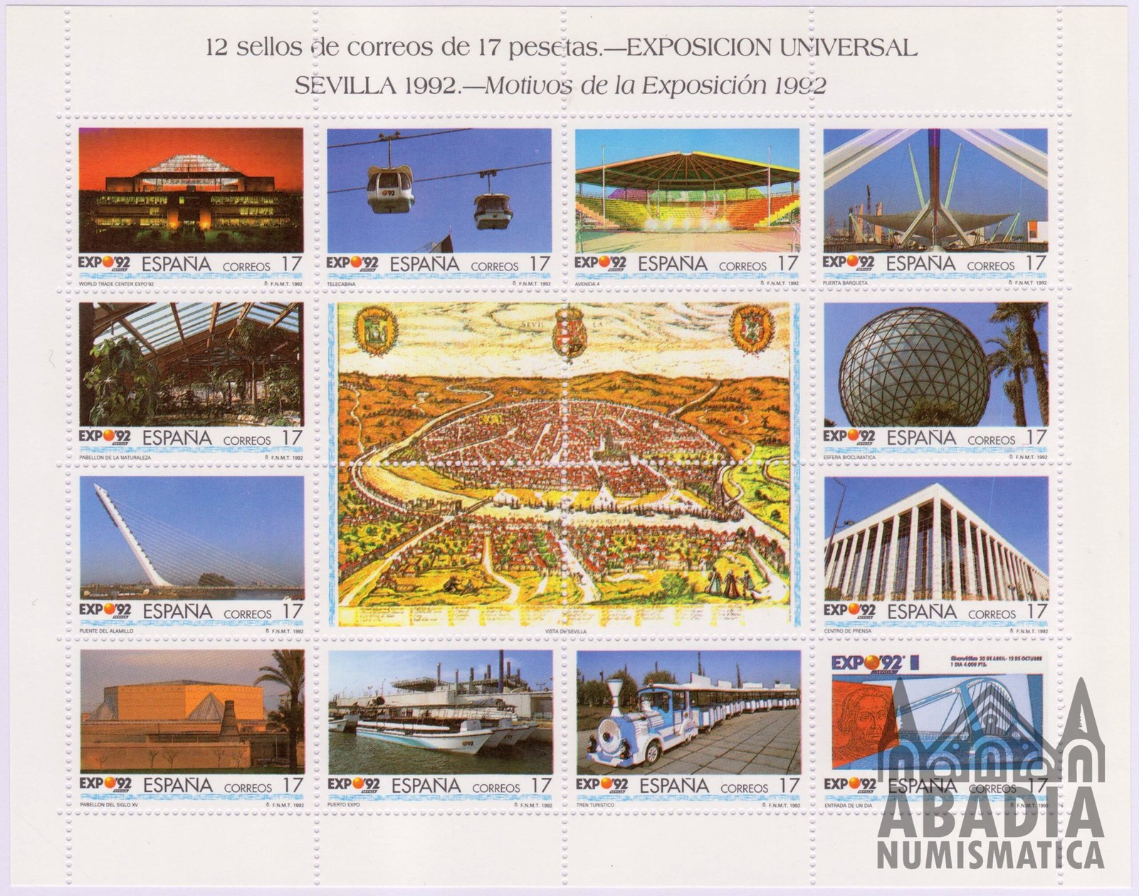1992 – Exposición Universal de Sevilla Minipliego EXPO 92 (Edifil MP 42A)