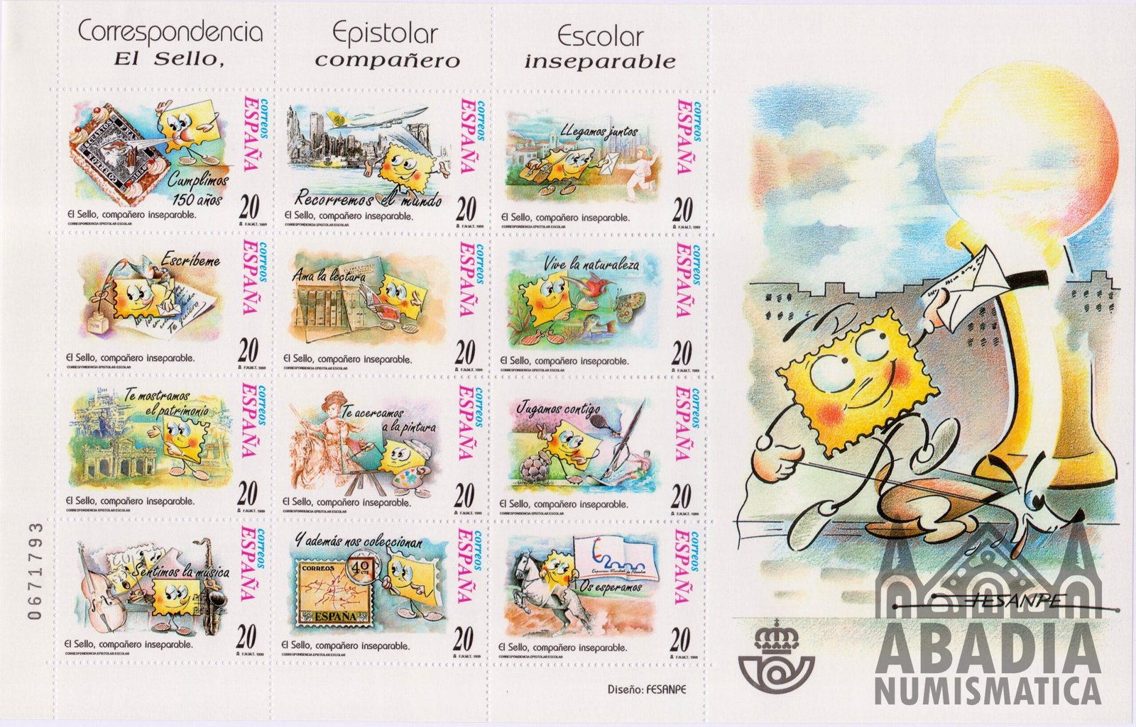 1999 – Correspondencia Epistolar Escolar (Edifil MP 66)