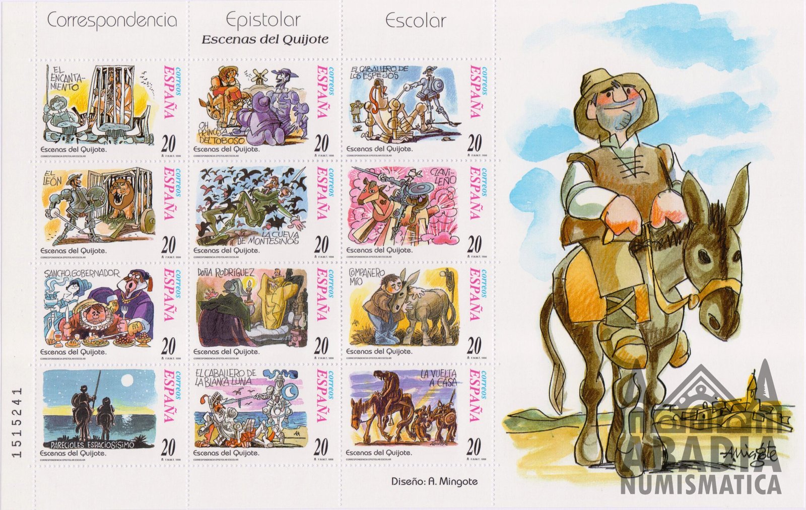 1998 – Correspondencia Epistolar Sancho Panza (Edifil MP 61B)