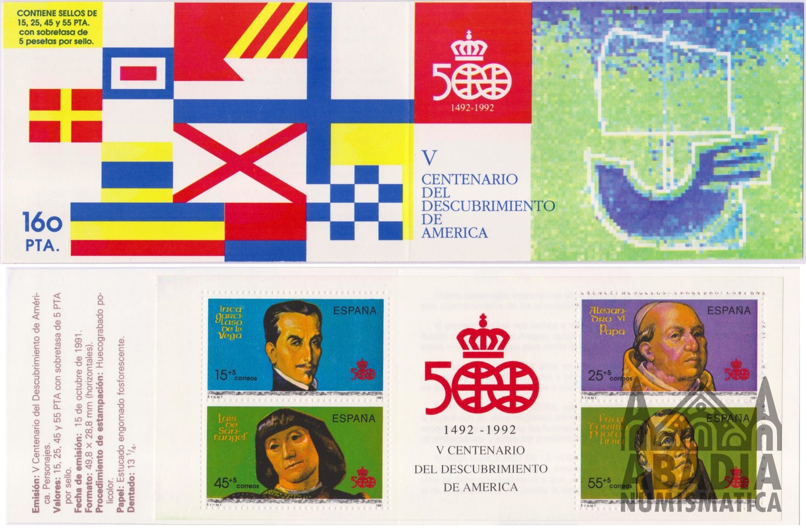 1991 – V Centenario del Descubrimiento de América (Edifil 3137C)