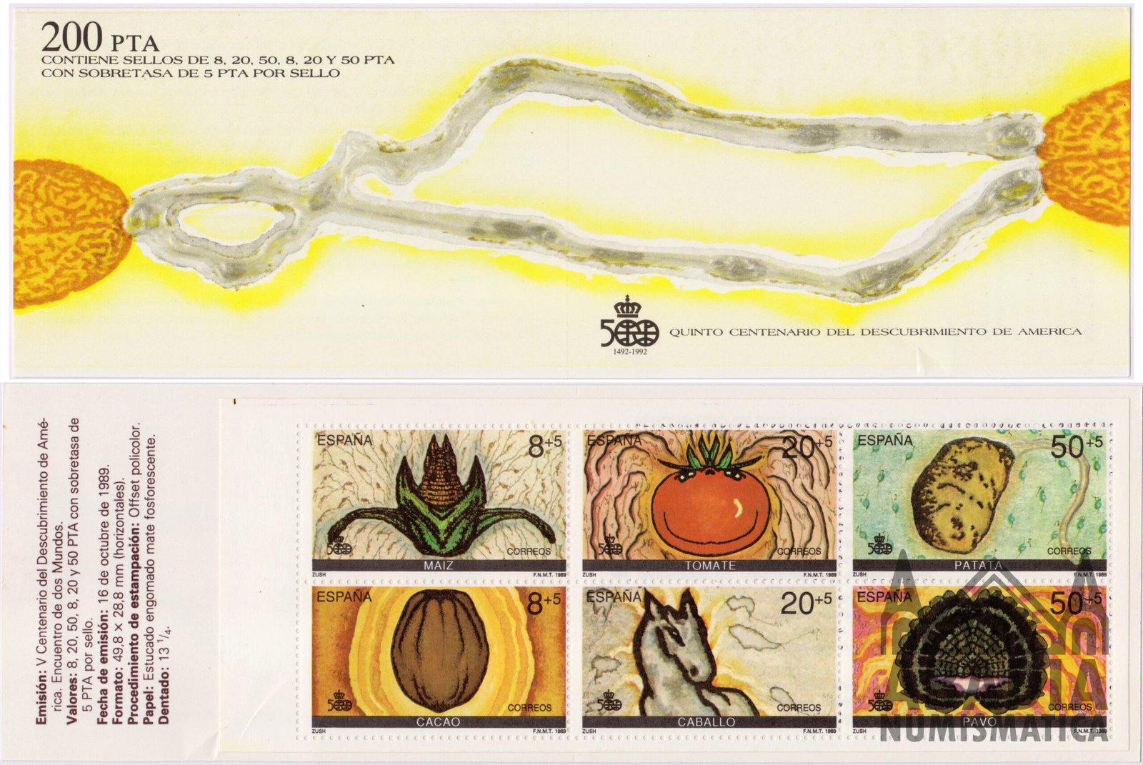 1989 – V Centenario del Descubrimiento de América (Edifil 3029C)