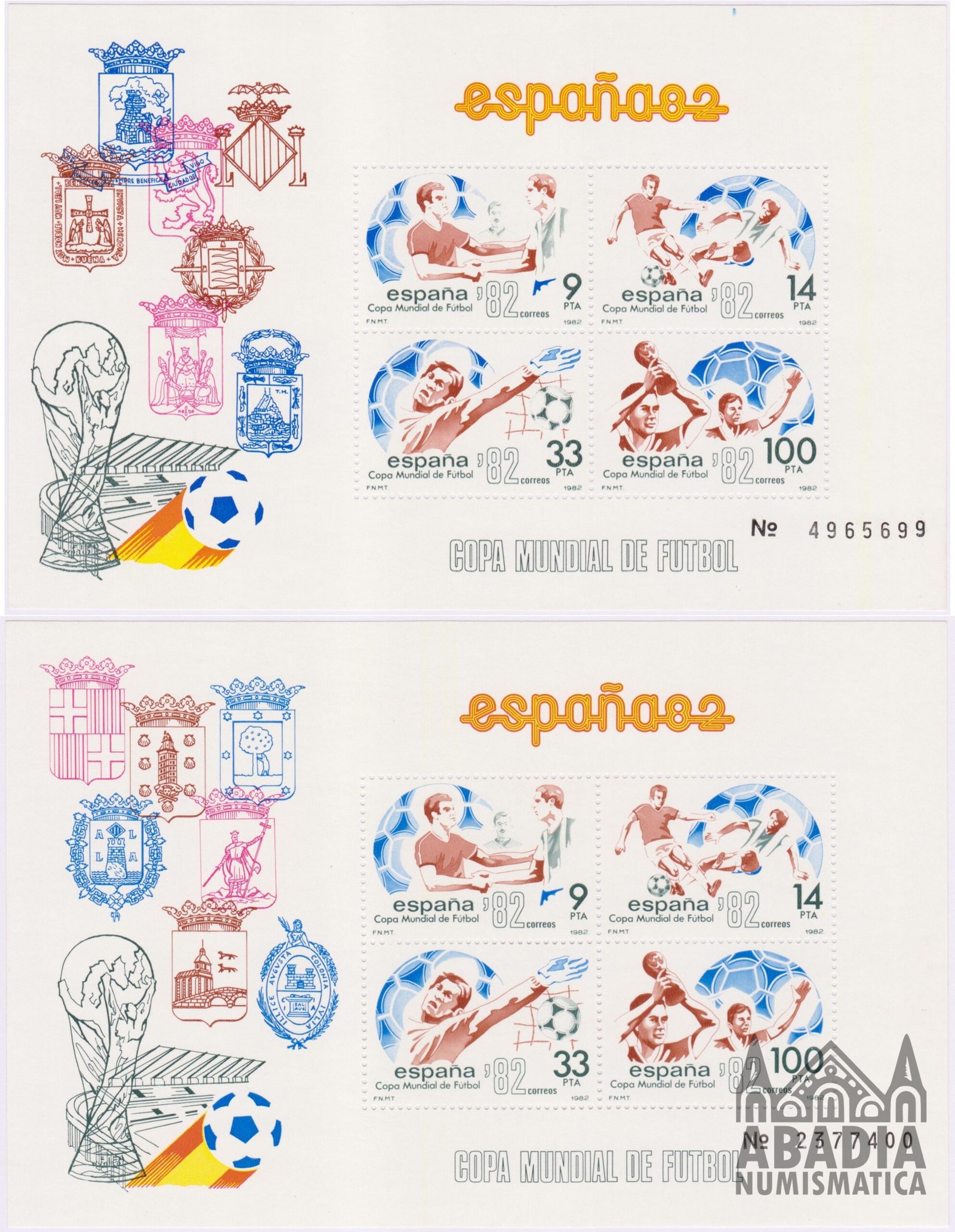 1982 – Copa Mundial de Fútbol ESPAÑA’82 (Edifil 2664A/B)