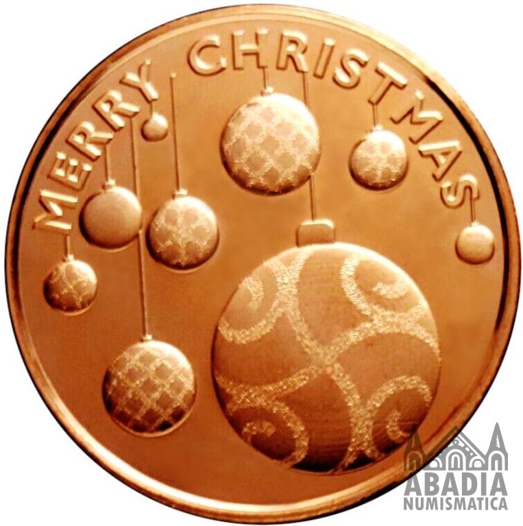 Ornamentos Navideños – 1 Onza AVDP Cobre 999 encapsulada