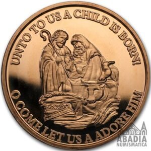 Un Bebé Ha Nacido Entre Nosotros – 1 Onza AVDP Cobre 999 encapsulada