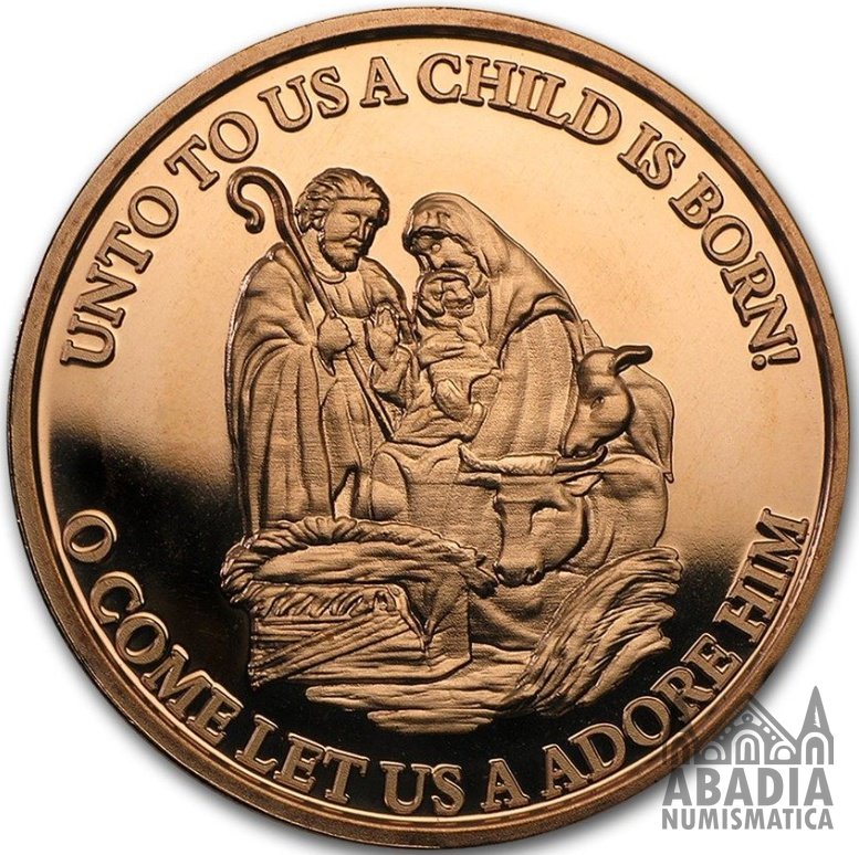 Un Bebé Ha Nacido Entre Nosotros – 1 Onza AVDP Cobre 999 encapsulada