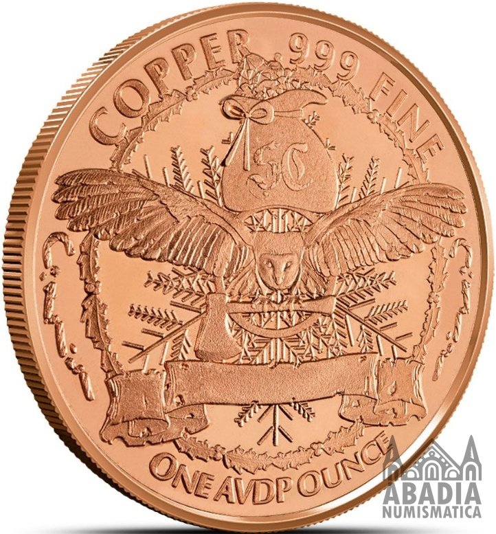 Muñeco de Nieve Derretido – 1 Onza AVDP Cobre 999 encapsulada