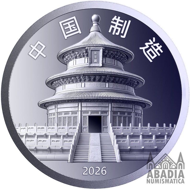 China: Panda 2026 – 1 Onza Troy Titanio 9995