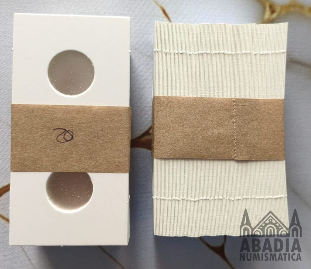 Cartones de grapar para monedas de 20mm