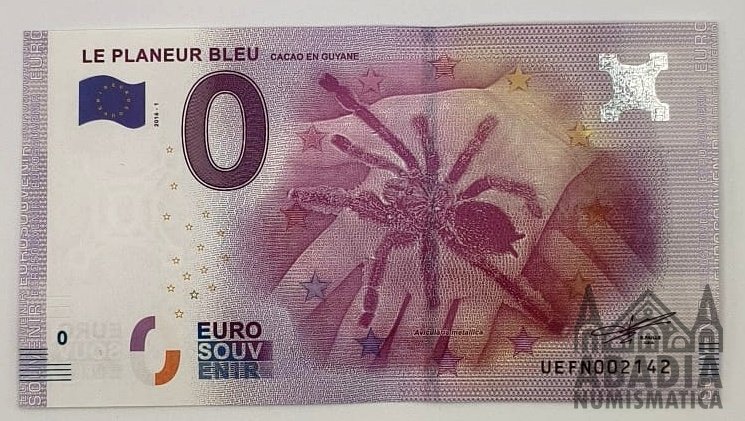 Billete 0 Euros Guyana Francesa 2016 - Le Planeur Bleu (Araña)