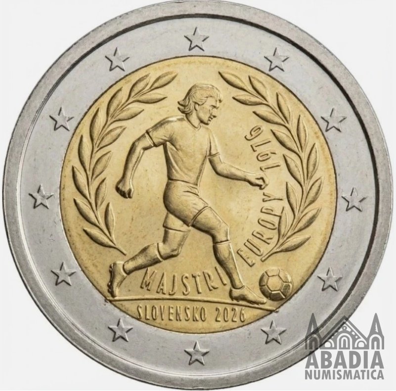 2026 – Eslovaquia – 2 Euros – Eurocopa 1976