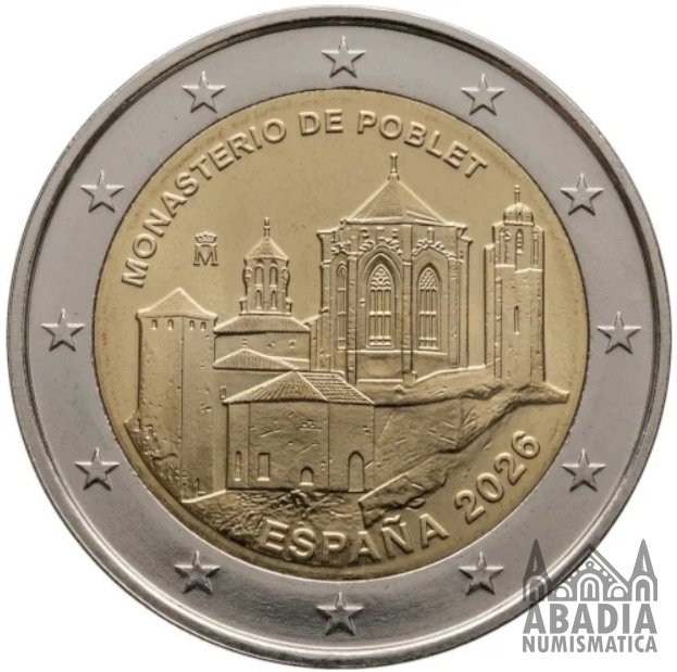2026 – España – 2 Euros – Monasterio de Poblet