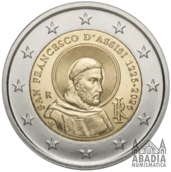 2026 – Italia – 2 Euros – San Francisco de Asís