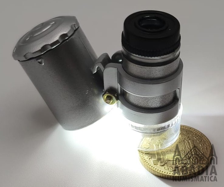 Lupa 60 Aumentos con Luz LED y UV | Abadía Numismática